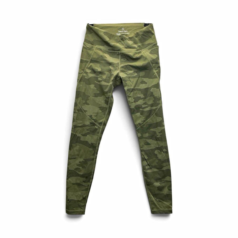 Sweaty Betty The Power Women's Leggings Ankle Camouflage Green Sz S 27"